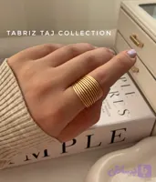 انگشتر 7لاین ظریف ژوپینگ-روکش طلا و ضدحساسیت