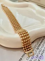 دستبند توپی برند ژوپینک-ابکاری طلا و ضدحساسیت
