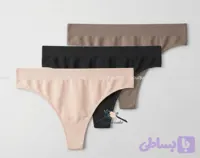پک سه عددی شورت بک‌لس کلاسیک زنانه برند lefyies seamless thongs