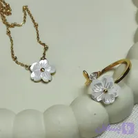 گردنبندشکوفه با صدف طبیعی