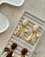 گوشواره فشن رزینی طرح سنگ