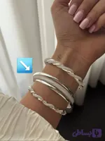 بنگل آبکاری نقره - بدلیجات و اکسسوری زیباکس