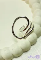 انگشتر آبکاری نقره امضا فری سایز