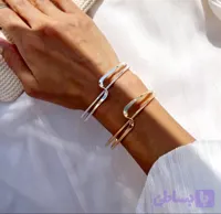 بنگل موج آبکاری نقره - بدلیجات و اکسسوری زیباکس