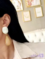 گوشواره رزینی با میخ نقره ضد حساسیت - بدلیجات و اکسسوری زیباکس