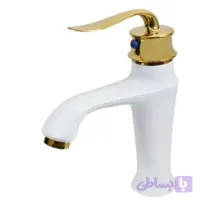 شیر روشویی سفید طلایی برنجی بامبو آریس تپس