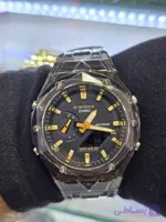 ساعت مچی مردانه جی‌شاک (G-Shock) مدل شفاف طلایی - ضدآب و مقاوم با امکانات کامل