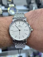 ساعت مچی مردانه الگانس (Elegance) بند استیل - تقویم‌دار، ضدآب + جعبه، پاکت و کارت گارانتی