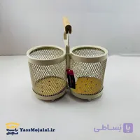 جاقاشقی مربع مدل توری رنگ کرم برند عروس نوین