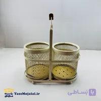 جاقاشقی دوقلو کد 1 مدل توری رنگ کرم