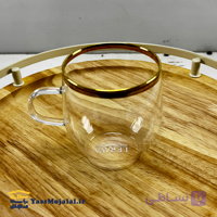 فنجان پیرکس لب طلا خمره ای کد 602