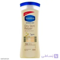 لوسیون بدن نرم و ترمیم کننده وازلین مدل Dry Skin Repair مناسب پوست های خیلی خشک حجم 400 میل