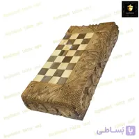 تخته نرد گردو سر و بغل منبت سفارشی کد 454