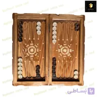 تخته نرد و شطرنج چوب گردو دست ساز کد 661