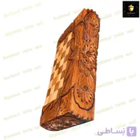 خرید تخته نرد و شطرنج چوبی دست ساز دوطرفه کد 652