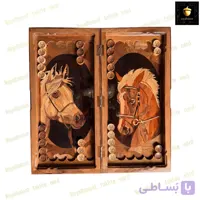تخته نرد گردو معرق اسب 55 سانتی کد 623