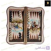 تخته نرد و شطرنج خاتم نقاشی چوگان دالبری کد 647