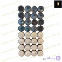 مهره تخته نرد چوب گردو رزین ابی سفید کد 563
