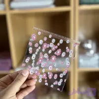 سلفون بسته‌بندی لبه چسبدار طرح بابونه صورتی 10 در 10 بسته 30 عددی
