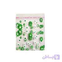 سلفون بسته‌بندی لبه چسبدار طرح بابونه سبز 10 در 10 بسته 30 عددی