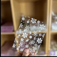 سلفون بسته‌بندی لبه چسبدار طرح برف 10 در 10 بسته 30 عددی