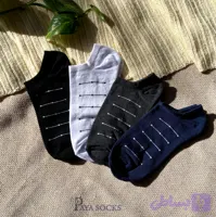 جوراب مچی مردانه طرح خط دار پک چهار عددی