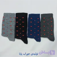 جوراب ساقدار دخترانه طرح شکوفه چهار رنگ