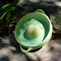 آبمیوه گیری سرامیکی دست‌ساز | لعاب سبز مات