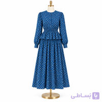 شومیز و دامن آبی پاپیونی