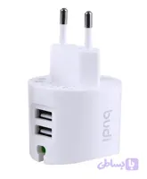 شارژر دیواری 12 وات بودی مدل Budi AC322EW با خروجی USB به همراه کابل USB به لایتنینگ با گارانتی ۱۸ ماهه شرکتی (۶ ماه تعویض)