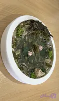 تابلو رزینی/طرح مرداب و مرغابی/دایره ۲۵ سانت