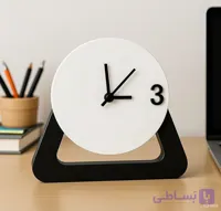 ساعت رومیزی سایز کوچک طراحی مینیمال و مدرن ۱۵ سانت