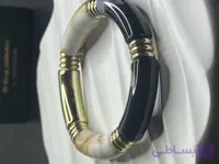 دستبند ماربل سفید مشکی