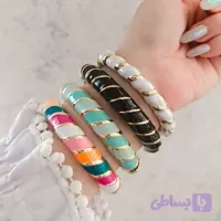 دستبند النگویی زنانه میناکاری رنگین