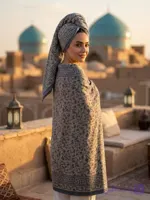 حوله استخری نخی ژاکارد طرح ورساچه دور دوخت ۱۰۰ در۱۸۰ سانت
