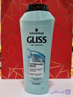 شامپو گلیس Gliss ضد ریزش مدل Nutriblance Repair مناسب موهای ضعیف و مستعد ریزش