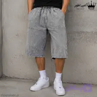 شلوارک نخی مردانه سنگ شور شده کد sh2
