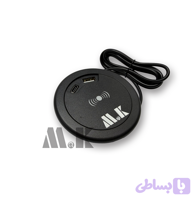 پریز شارژر توکار وایرلس گرد M.K مدل S19