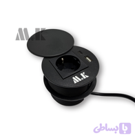 پریز توکار گرد درب دار M.K مدل S18