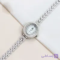 ساعت نقره زنانه صفحه بیضی کد 19055
