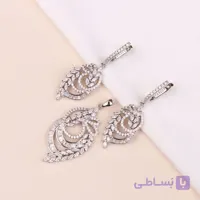 نیمست نقره جواهری زنانه نگین مارکیز کد 16659
