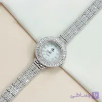 ساعت نقره زنانه نگین باگت کد 19243