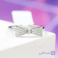 انگشتر نقره زنانه مدل پاپیون کد 15944