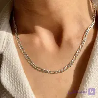 زنجیر نقره مردانه فیگارو کد 101