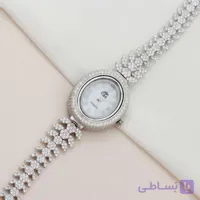ساعت نقره زنانه صفحه بیضی کد 19219