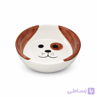 ظرف آب و غذا سرامیکی سگ پرس پت سایز بی لبه متوسط