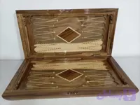 تخته نرد چوب گردو لبه کتابی گرد