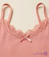 تاپ ساده یقه گیپور کبریتی لاوا کد 016