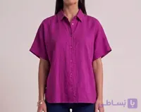 شومیز لینن اورجینال وارداتی ارغوان کد 012
