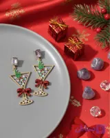 گوشواره کوکتل رنگارنگ کریسمسی